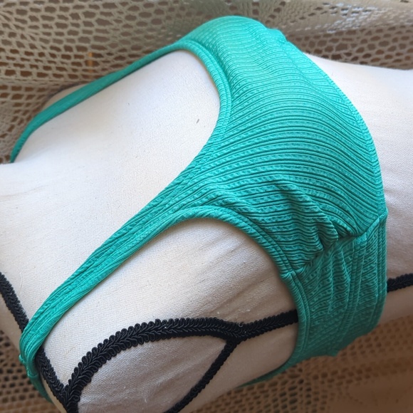 Xhilaration, Green Ribbed Top, Green - Picture 3 of 4